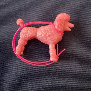 Vintage Original Dawn Pink Poodle Dog with Leash